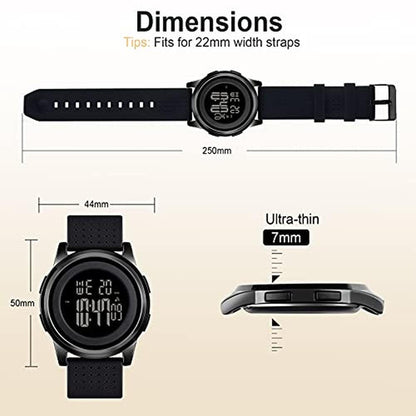Watch Yuink: YUINK Mens Ultra Thin Digital Sports Watch – Close-up Detail