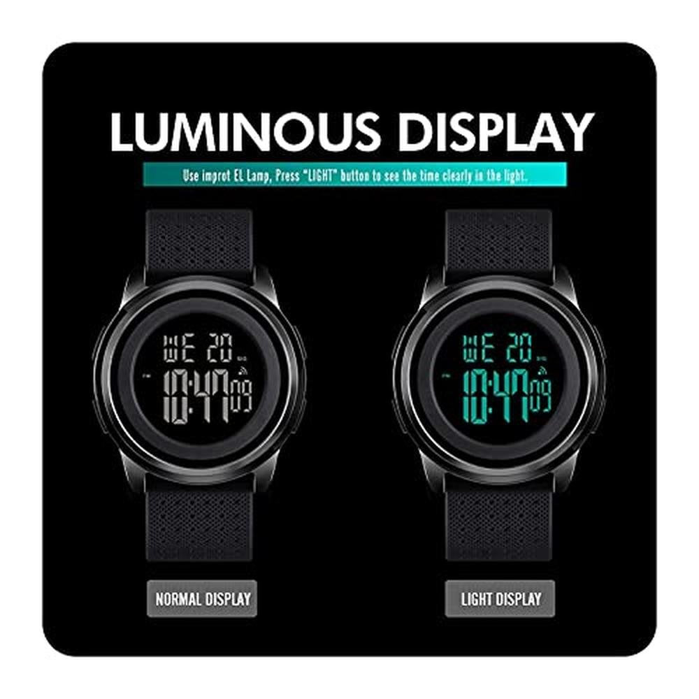 Watch Yuink: YUINK Mens Ultra Thin Digital Sports Watch – In Use