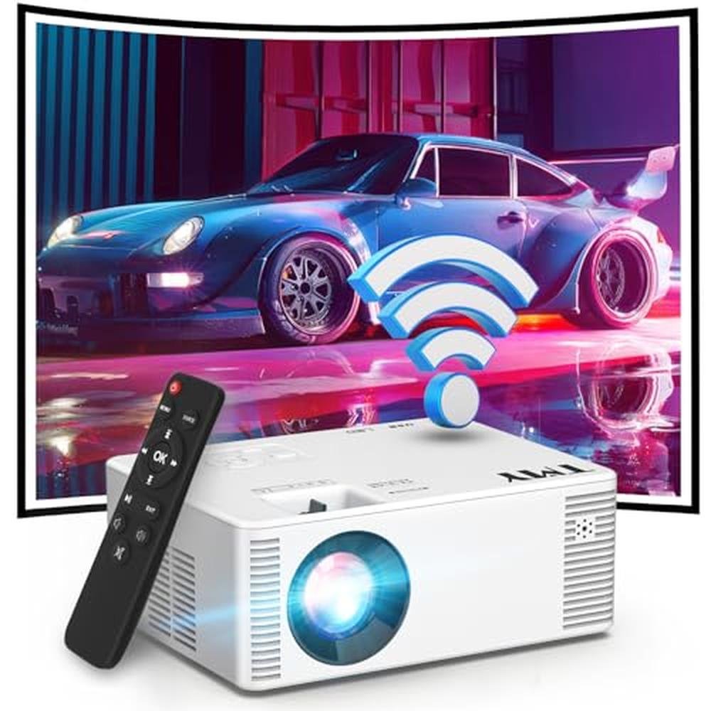 Projector WiFi: TMY Mini WiFi Projector 1080P HD Portable – Front View