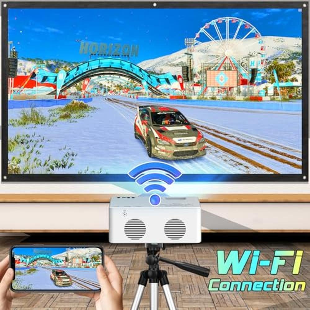 Projector WiFi: TMY Mini WiFi Projector 1080P HD Portable – Side View