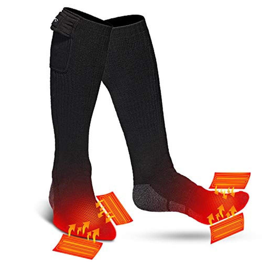 High-End Snow Deer Heated Socks – Front View