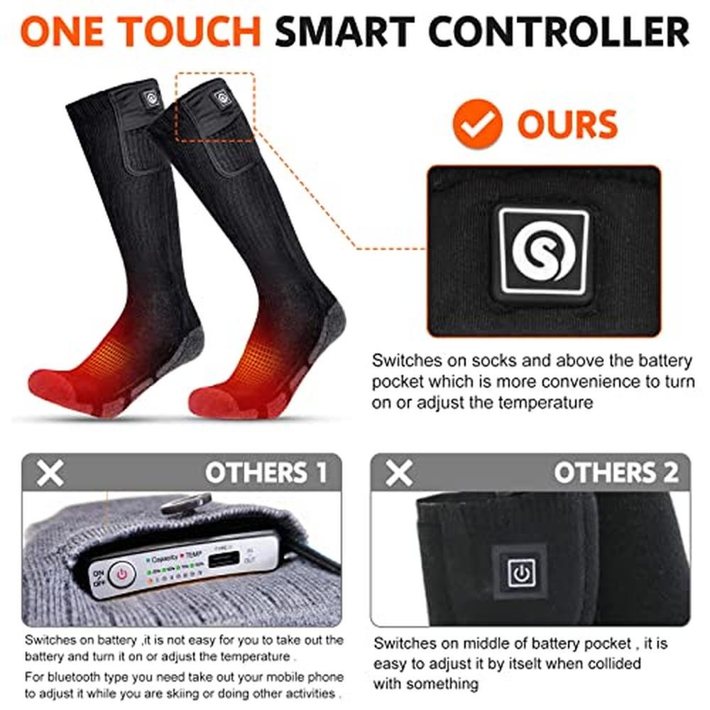 High-End Snow Deer Heated Socks – In Use