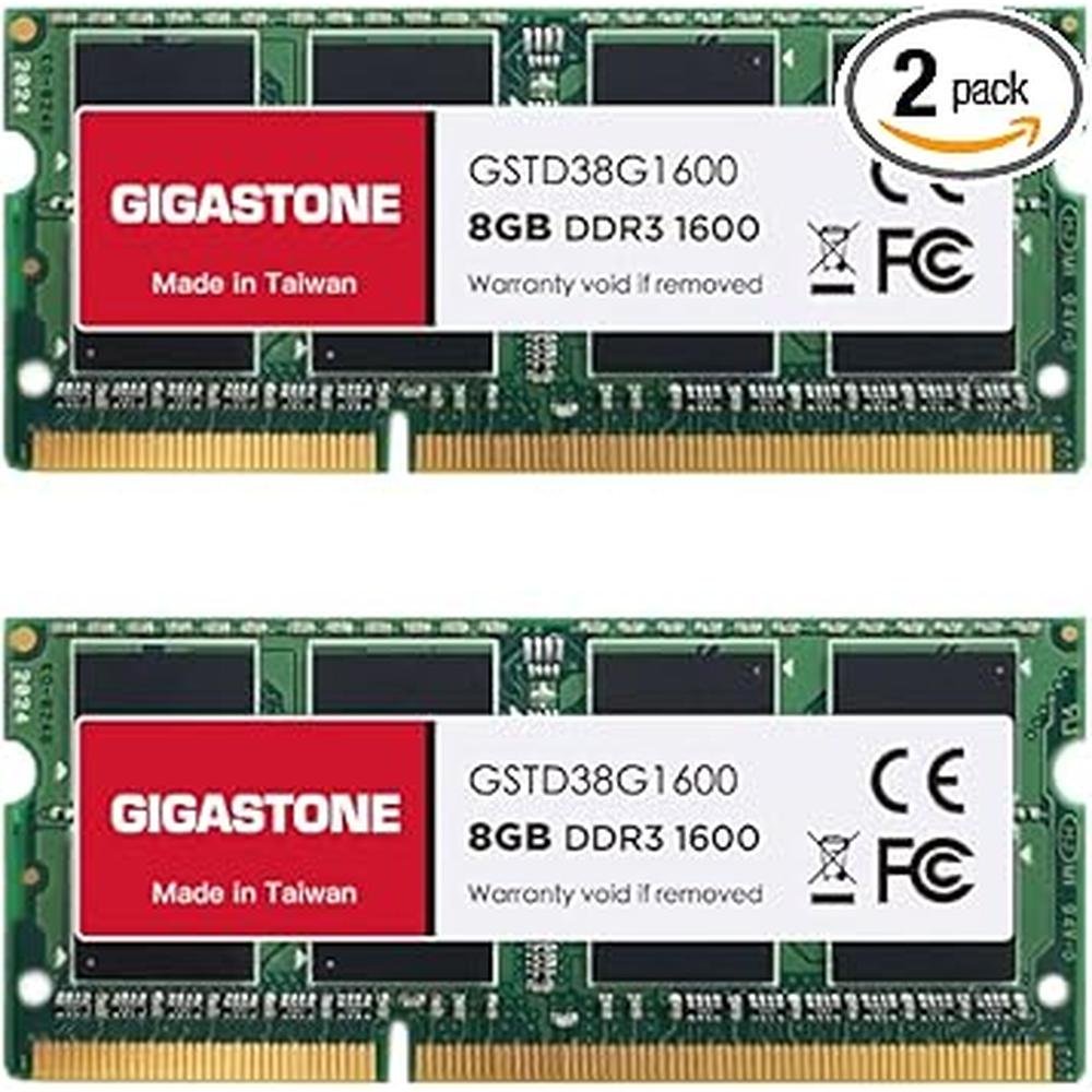 DDR3 PC3-12800: Gigastone 16GB Kit (2x8GB) DDR3L 1600MHz – Front View