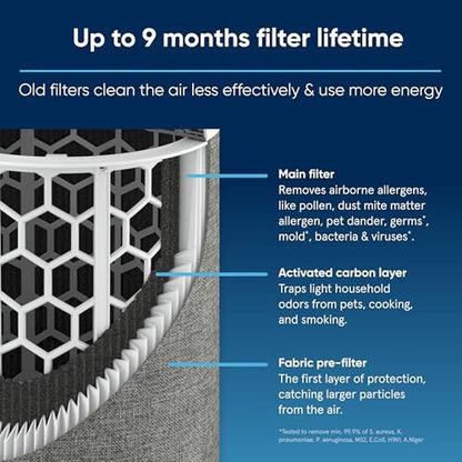 Blueair Genuine Filter: Blue Pure 311i Max Air Purifier – Close-up Detail