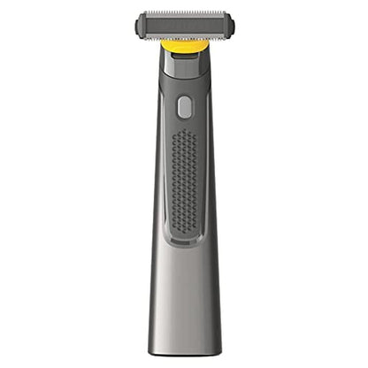 Microtouch Solo: Titanium Rechargeable Beard Body Razor – Front View
