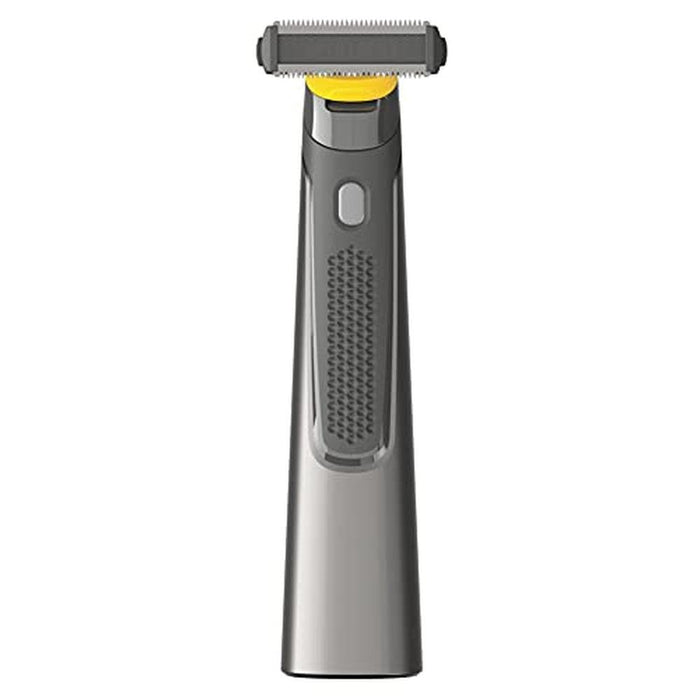 Microtouch Solo: Titanium Rechargeable Beard Body Razor – Front View