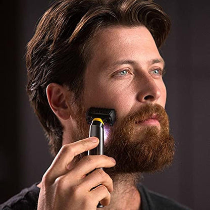 Microtouch Solo: Titanium Rechargeable Beard Body Razor – Side View