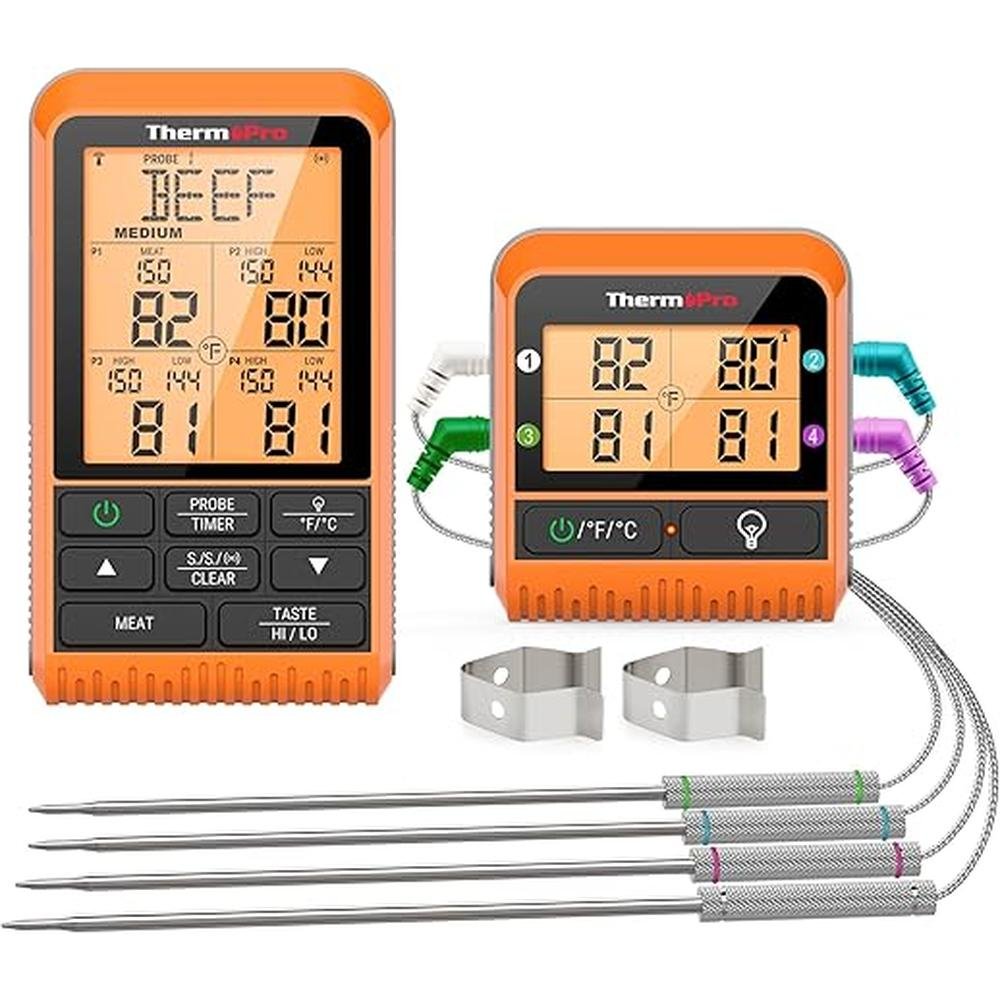 Thermometer Meat: ThermoPro TP829 1000ft Wireless Meat – Front View