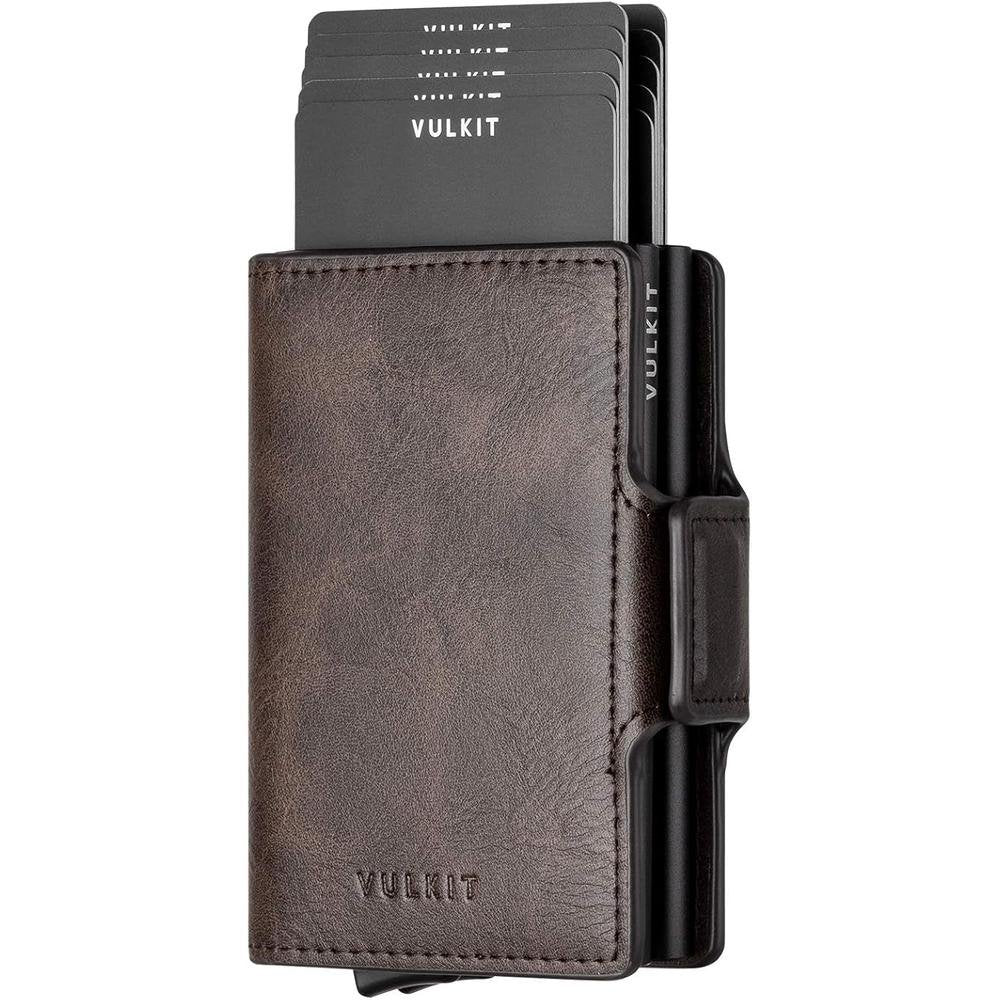 Vulkit Wallet: VULKIT Credit Card Holder RFID Blocking – Front View