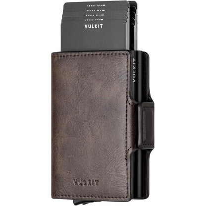 Vulkit Wallet: VULKIT Credit Card Holder RFID Blocking – Front View