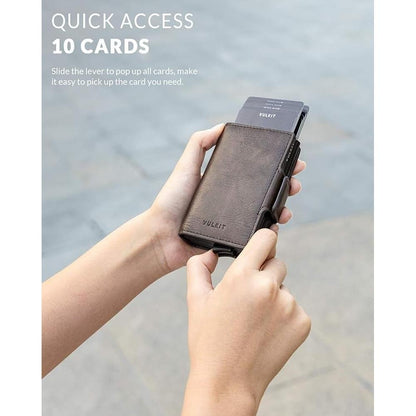 Vulkit Wallet: VULKIT Credit Card Holder RFID Blocking – Side View