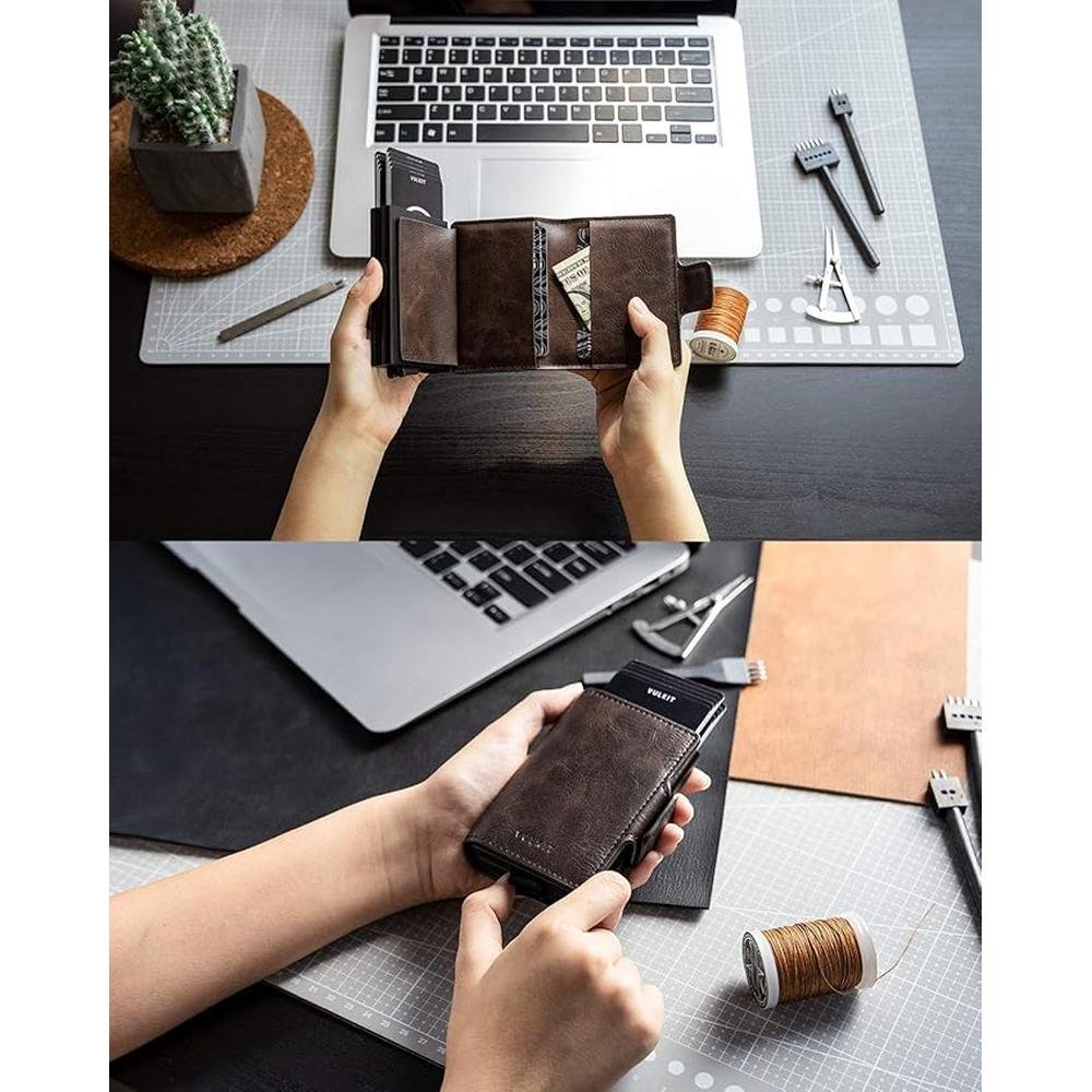 Vulkit Wallet: VULKIT Credit Card Holder RFID Blocking – In Use