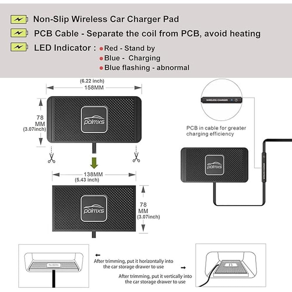 Wireless Charger Car Charging pad – Close-up Detail
