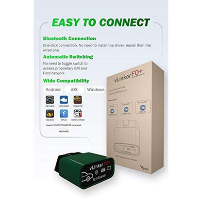 vgate vLinker FD Plus OBD2 Adapter Bluetooth BLE Scanner – In Use