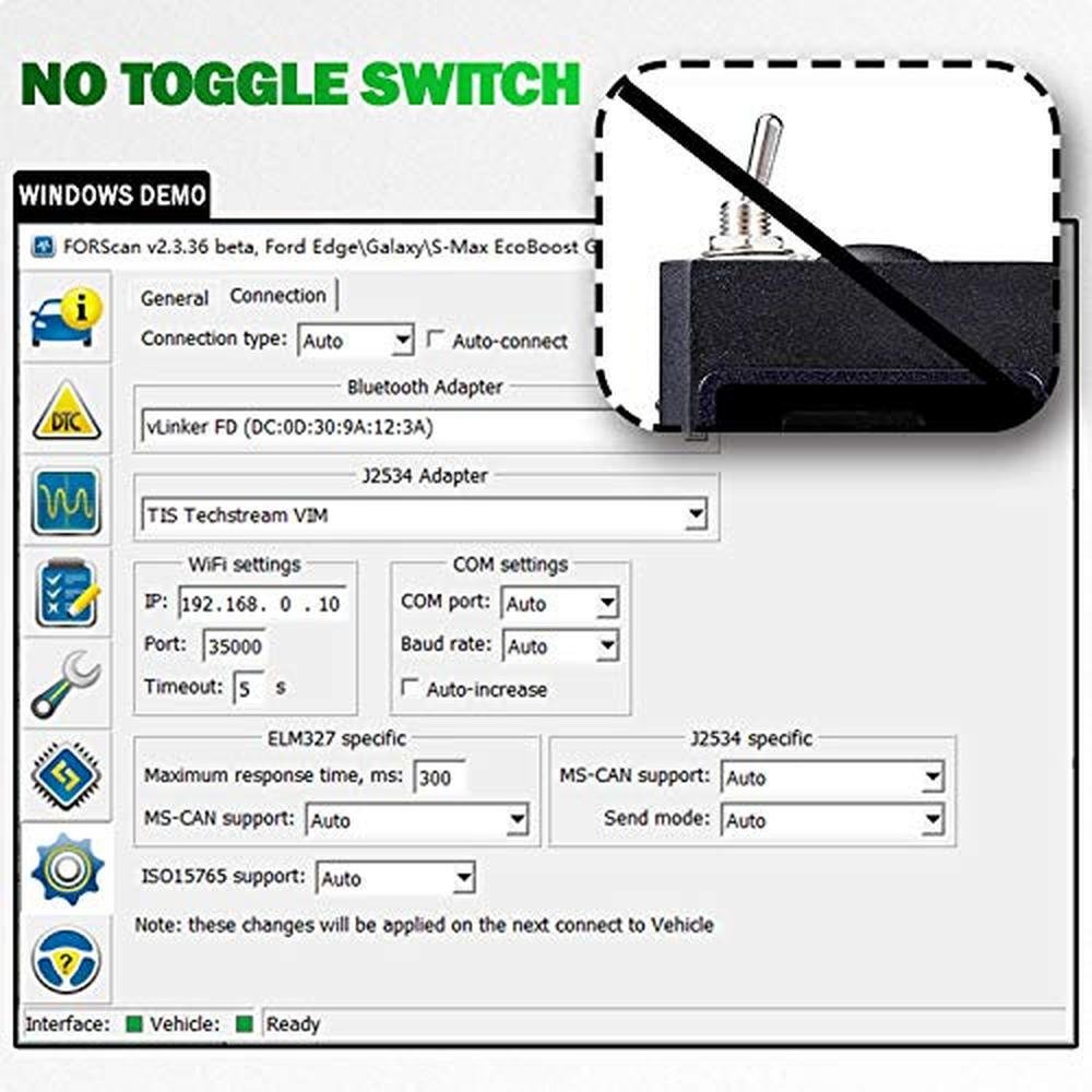 vgate vLinker FD Plus OBD2 Adapter Bluetooth BLE Scanner – Packaging