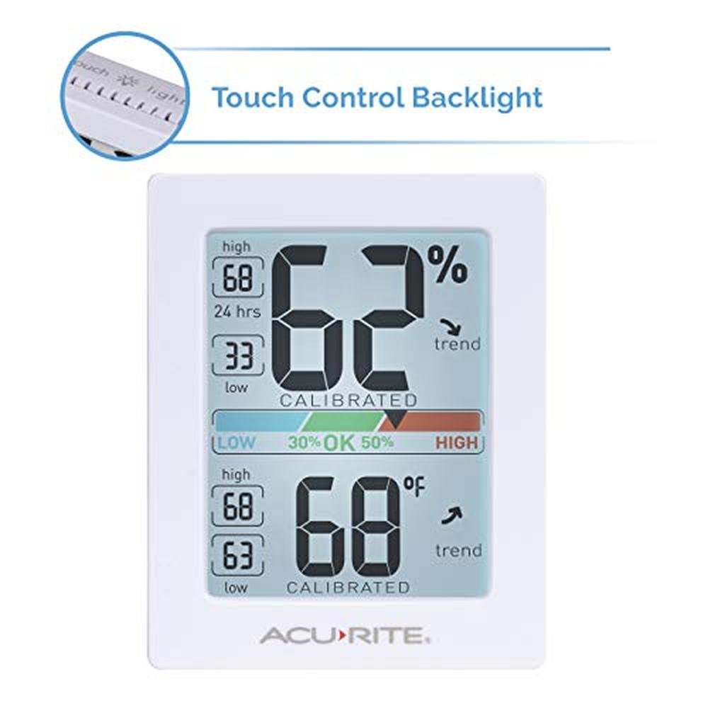 AcuRite Pro Humidity Meter & Thermometer with Touch – Side View