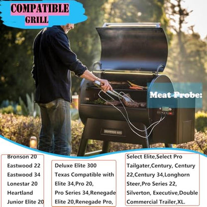 Traeger Replacement Probe: Compatible with Traeger Wood – Side View