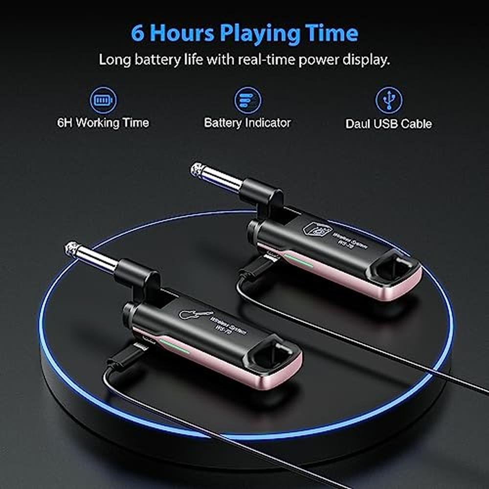 Guitar Bass: LEKATO Wireless Guitar System UHF Transmitter – In Use