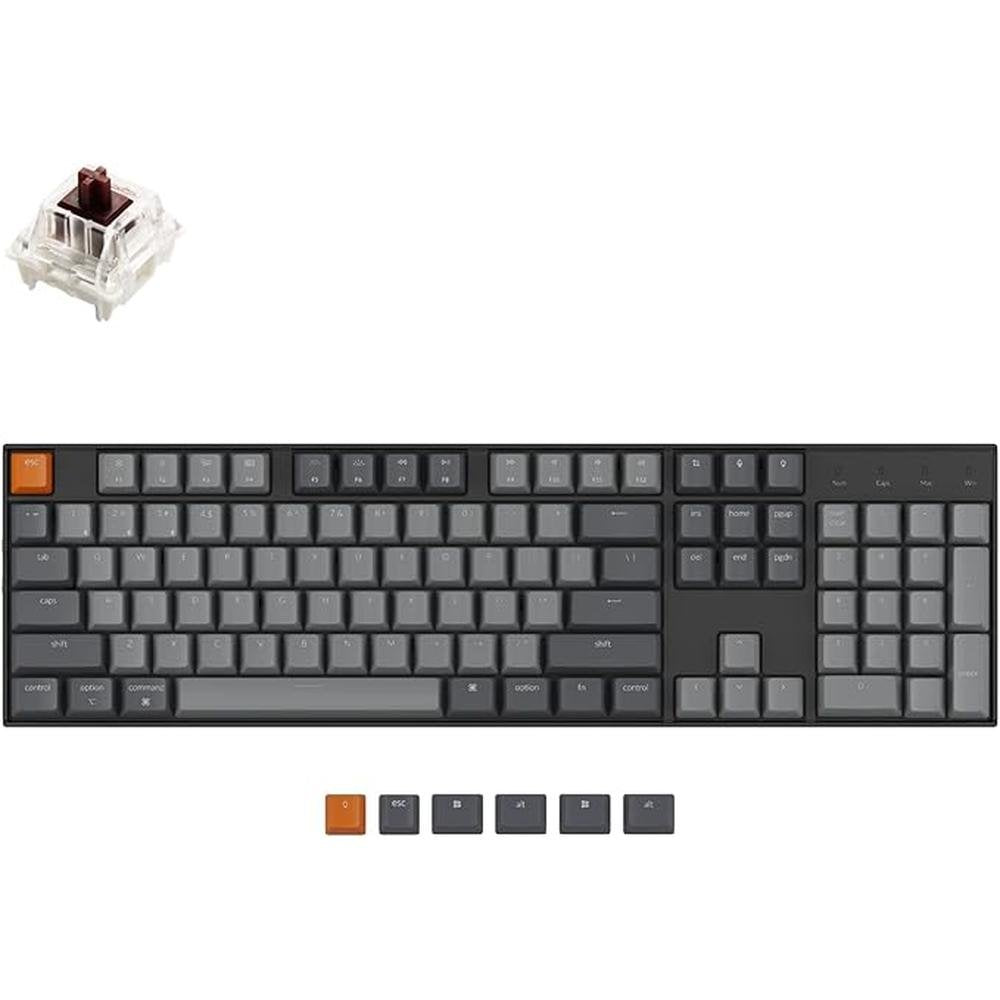Keychron K10: Full-Size 104 Keys Bluetooth Wireless – Front View