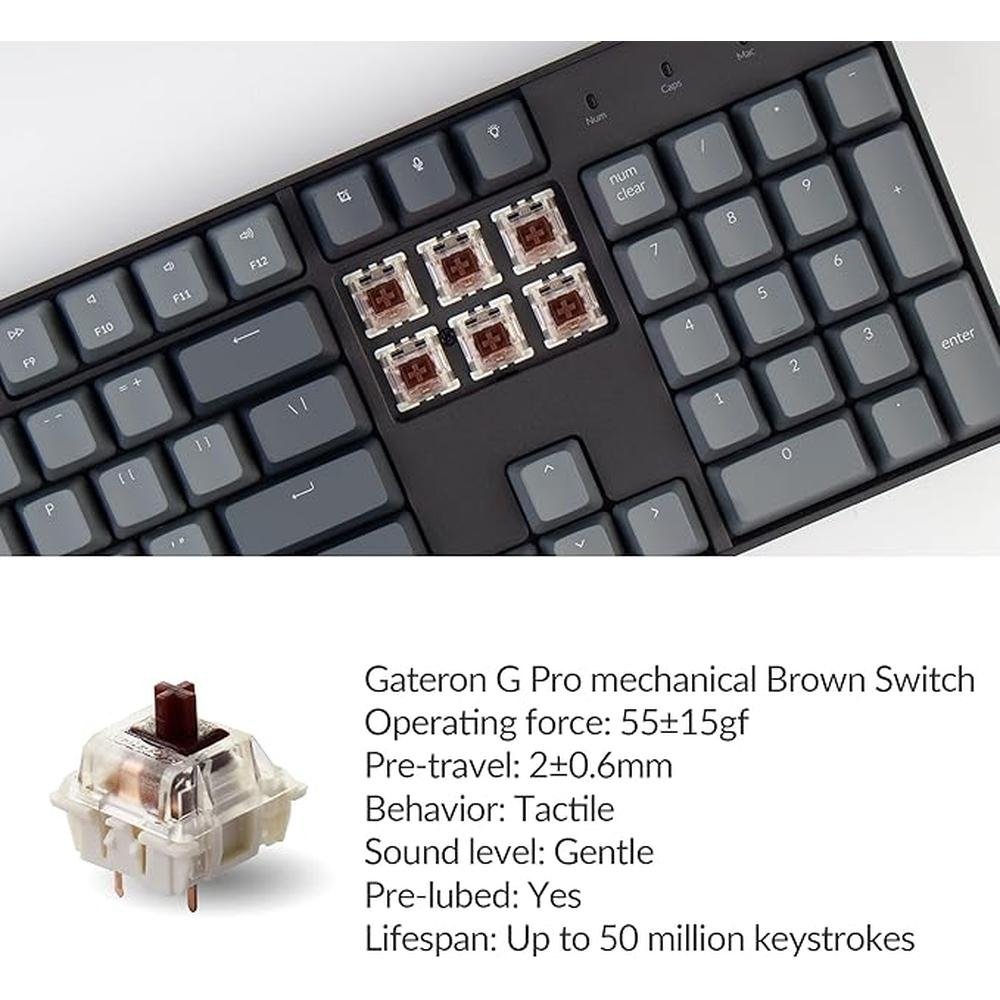 Keychron K10: Full-Size 104 Keys Bluetooth Wireless – In Use