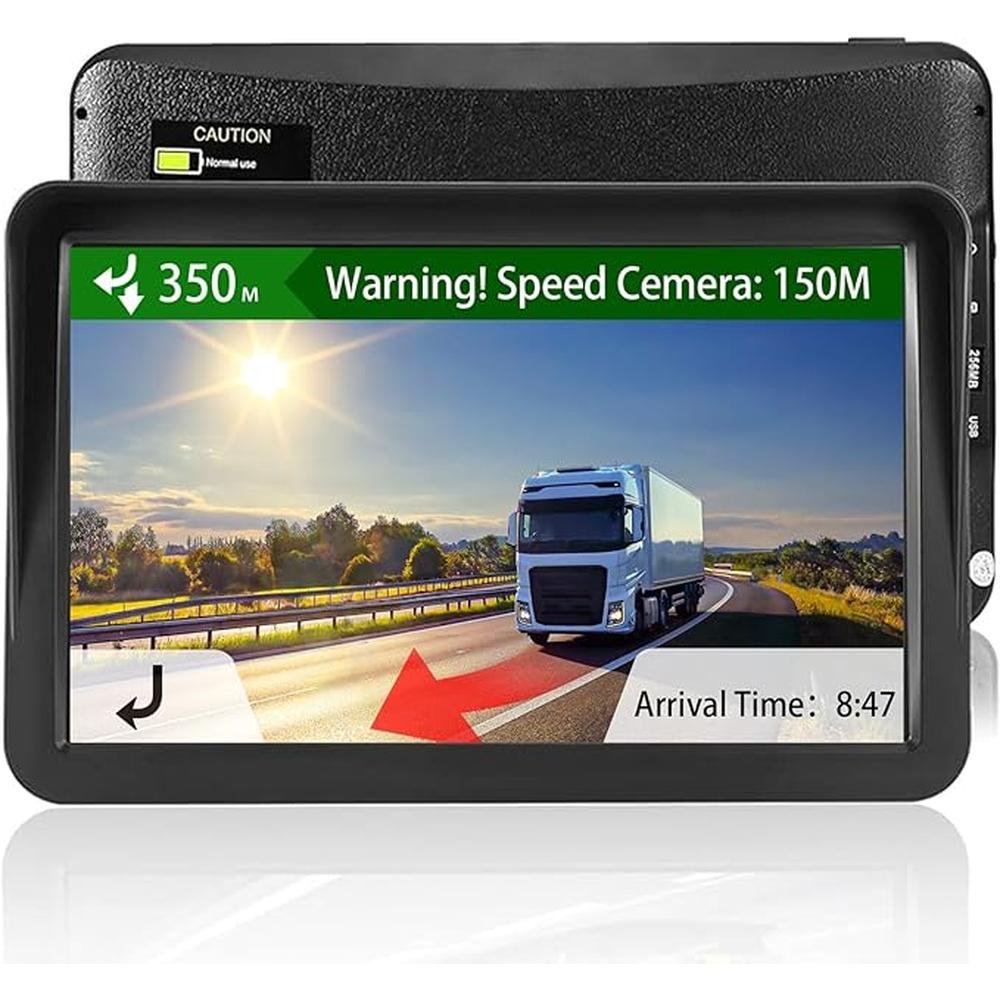 GPS Navigator for Car: Truck GPS 9 Inch Touch Screen – Side View