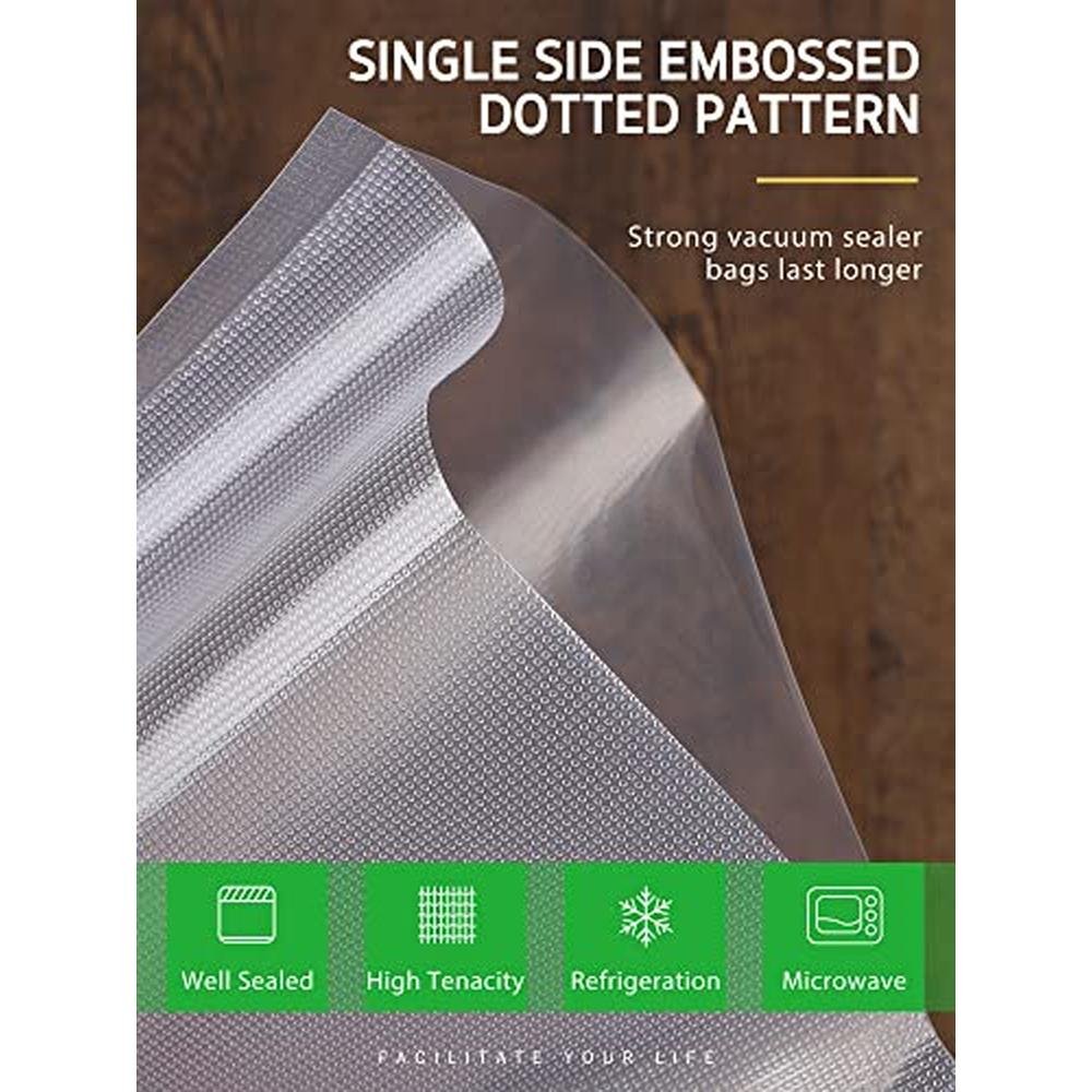 Rolls Bags: Syntus Vacuum Sealer Bags 6-Pack 3-Rolls 11 x – Close-up Detail