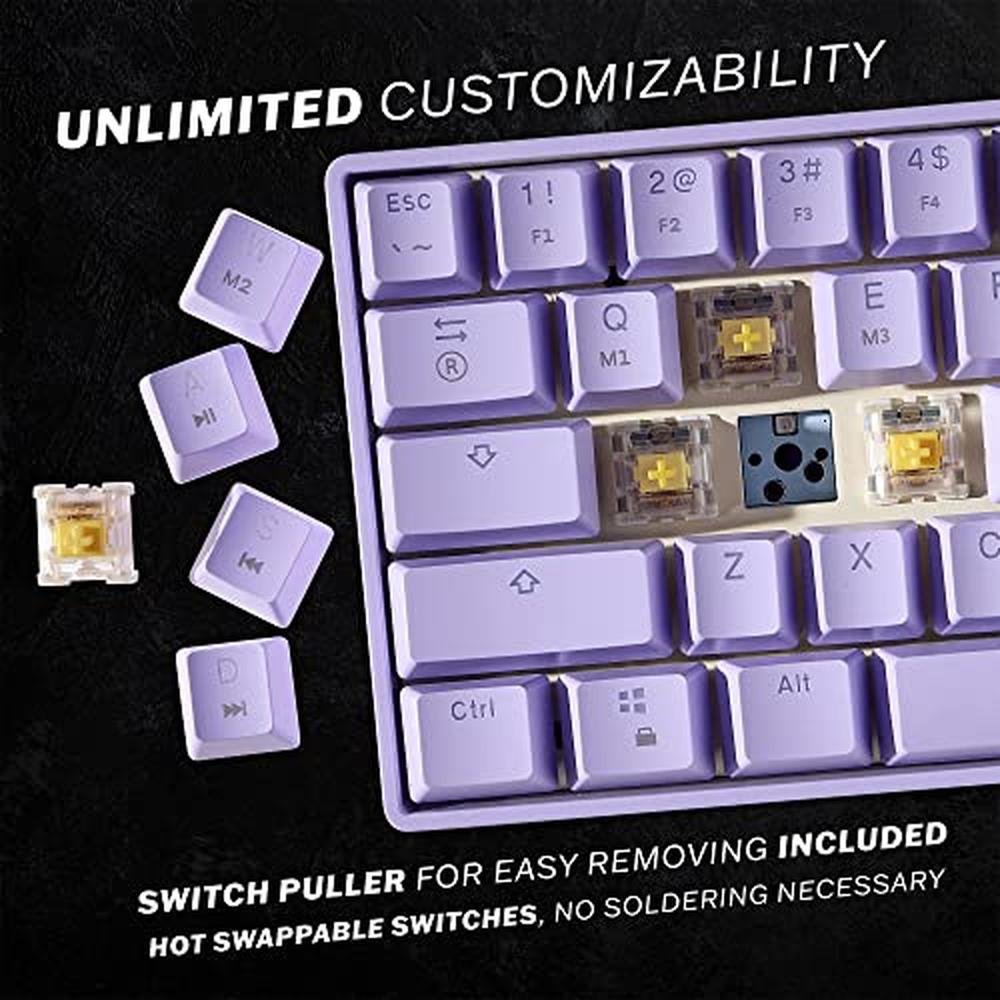 HK GAMING GK61 Mechanical Gaming Keyboard – Close-up Detail