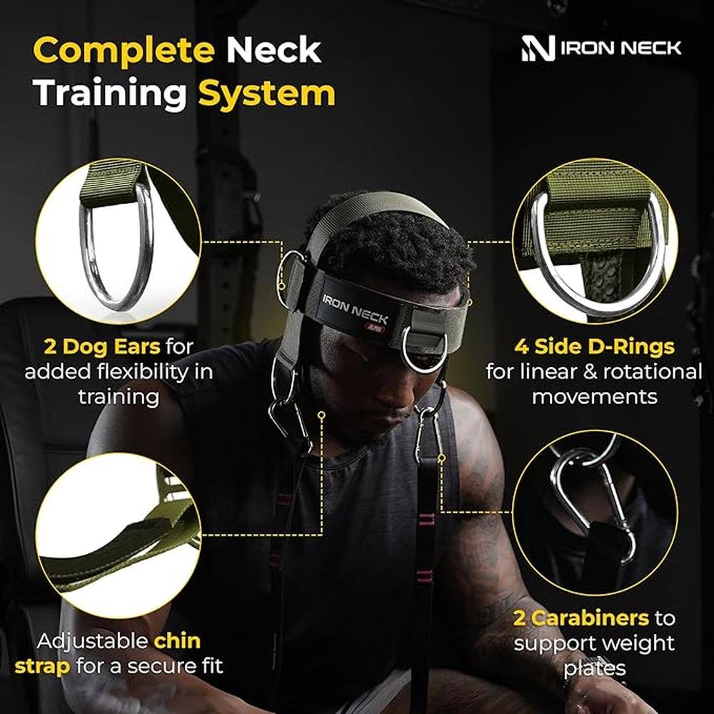 Neck Head: Iron Neck Versatile Exerciser Strengthener and – Side View