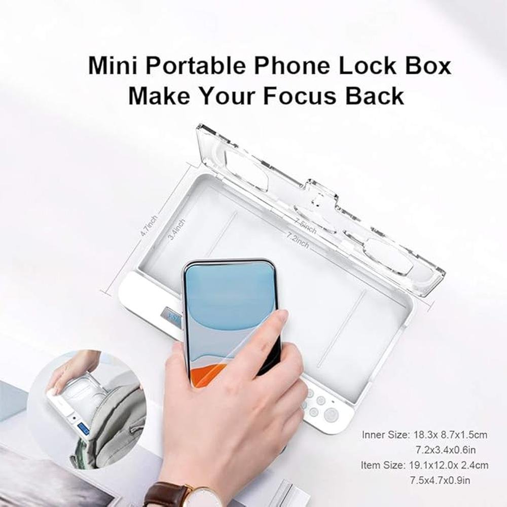 Portable Smart Auto Phone Timer Lock Box for iPhone and – Close-up Detail