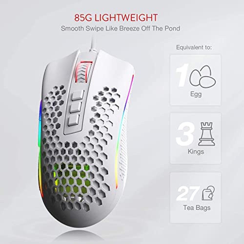 Redragon M808 Storm Lightweight RGB Gaming Mouse – In Use