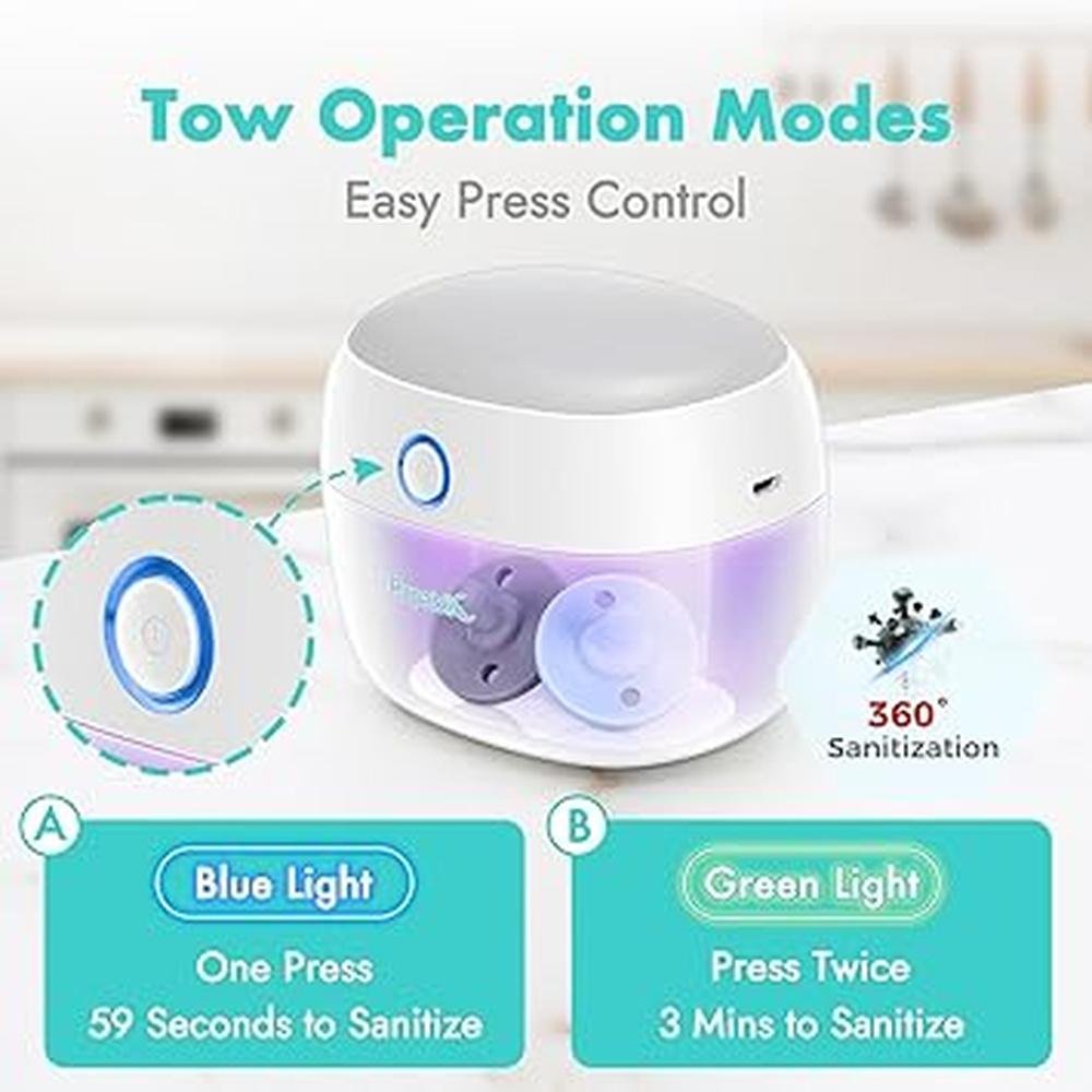 Pacifier Sanitizer: Papablic Portable UV Light Sanitizer – Close-up Detail