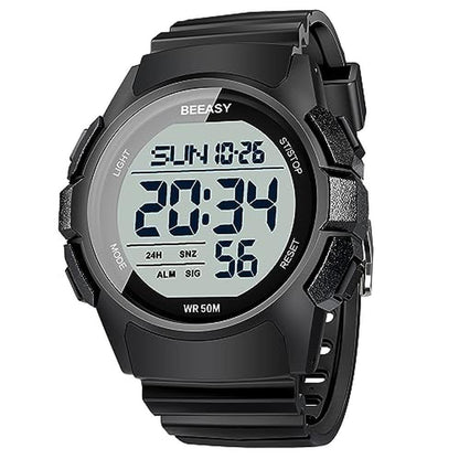 Watch Men: Beeasy Men Digital Sports Watch Waterproof – Front View