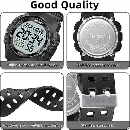 Watch Men: Beeasy Men Digital Sports Watch Waterproof – In Use
