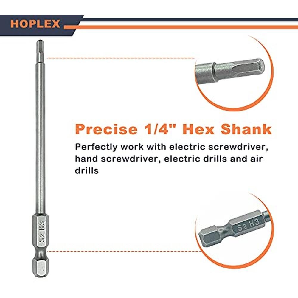 Hex Drill: HOPLEX Hex Head Allen Wrench Drill Bit Set – Side View