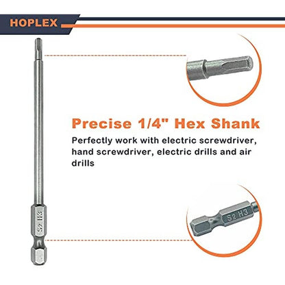 Hex Drill: HOPLEX Hex Head Allen Wrench Drill Bit Set – Side View