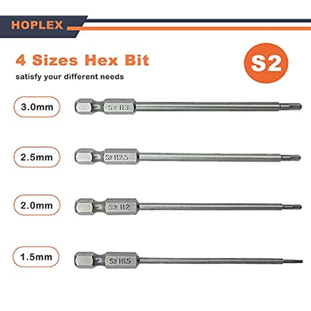 Hex Drill: HOPLEX Hex Head Allen Wrench Drill Bit Set – Close-up Detail