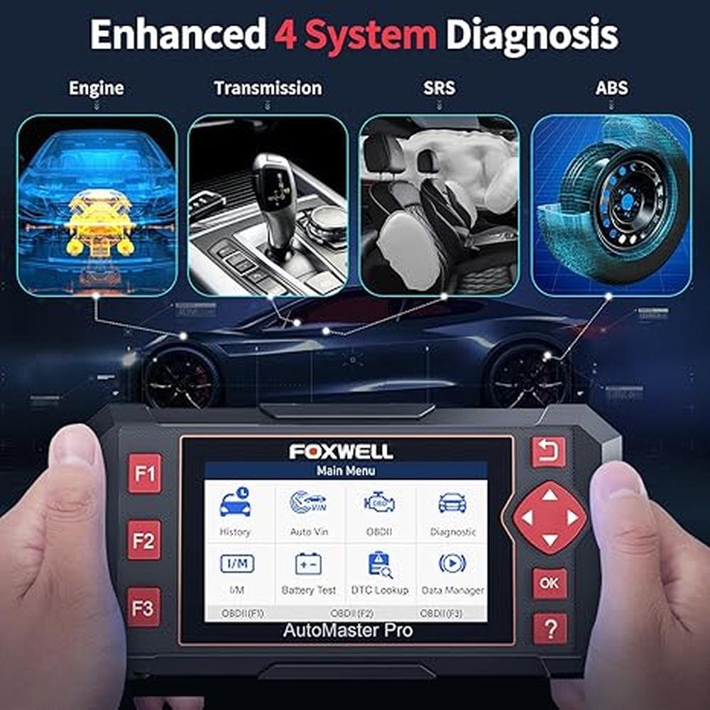 Scanner SRS: FOXWELL NT604 Elite OBD2 Scanner ABS SRS – Close-up Detail