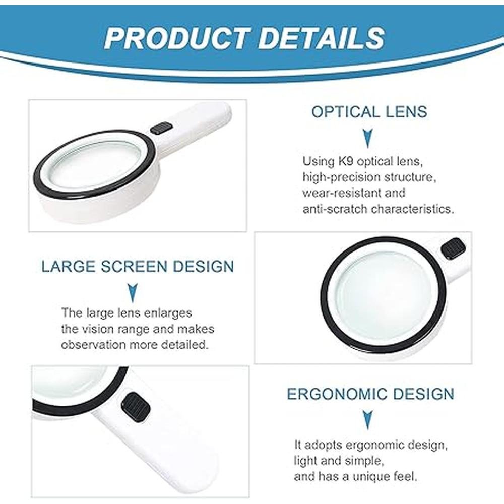 Glass Magnifying: Nazano Handheld Illuminated Magnifier 30x – Packaging