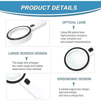 Glass Magnifying: Nazano Handheld Illuminated Magnifier 30x – Packaging