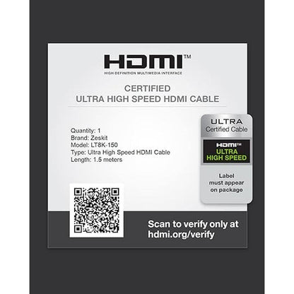Zeskit Lite: 48Gbps Slim Certified Ultra High Speed HDMI – Packaging