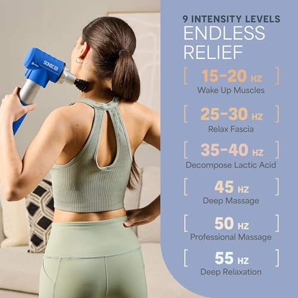 Massage Gun: LifePro Sonic LX Athletic Heated Deep Tissue – Close-up Detail