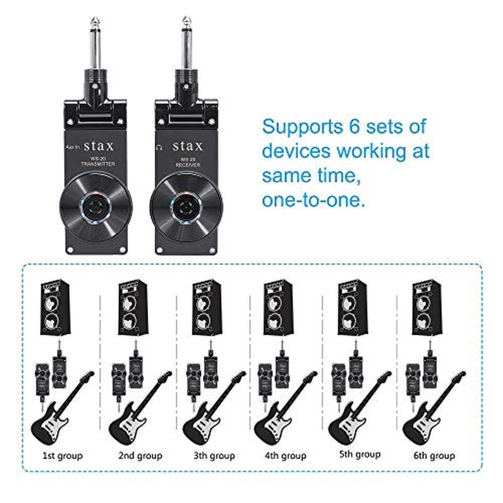 Guitar Wireless System: 2.4GHz 30m Range 24Bit 48kHz HD – In Use