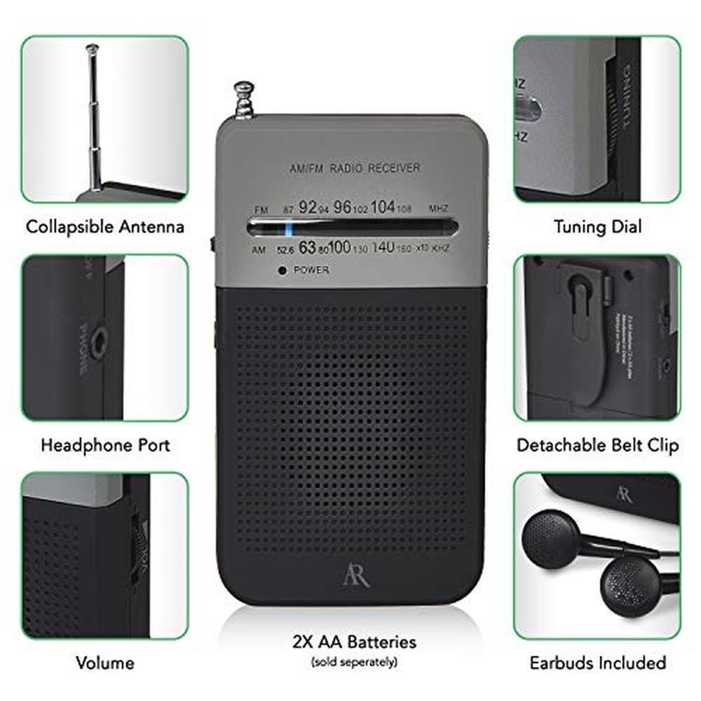 Acoustic Research Portable AM/FM Radio – Side View