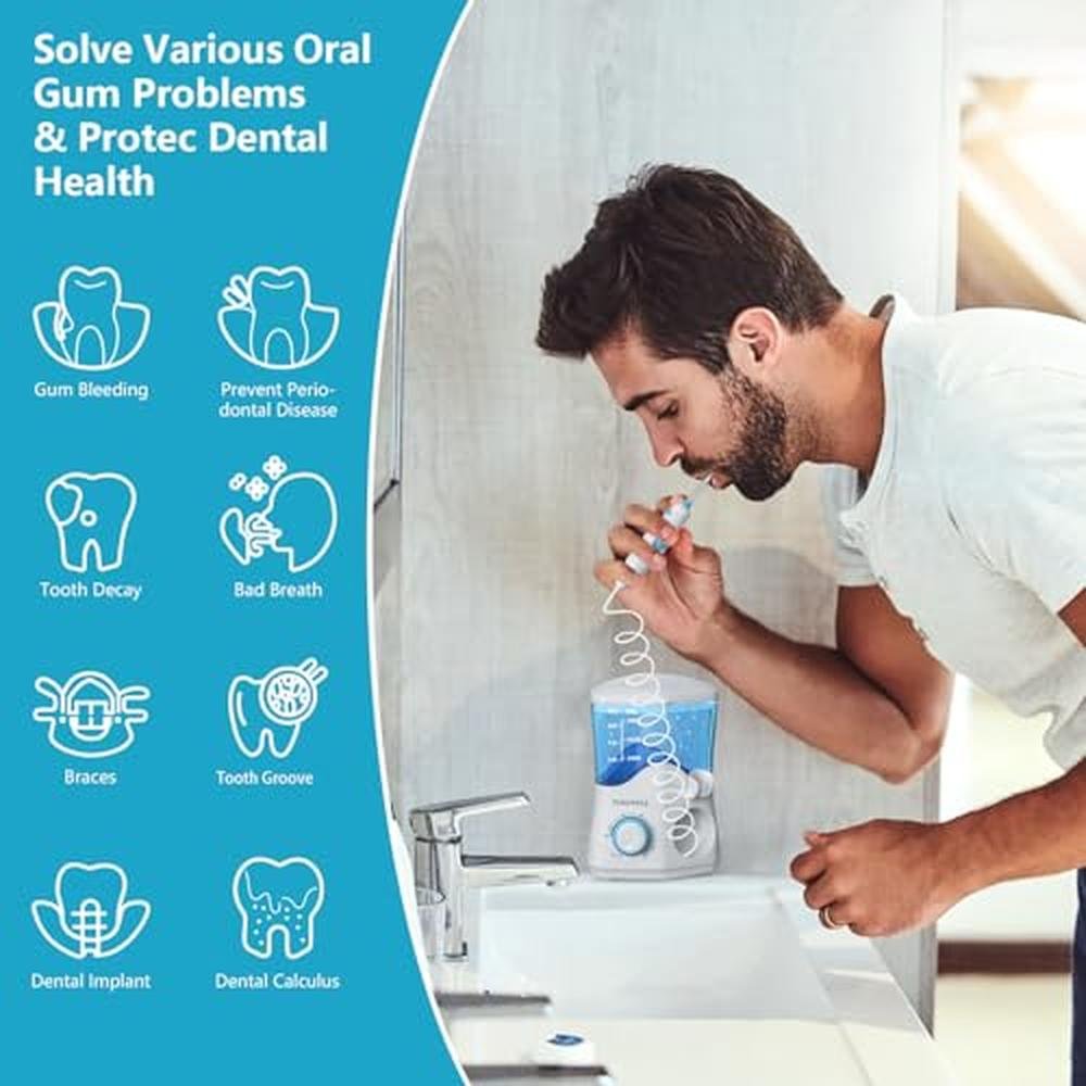 Water Teeth Cleaner: TUREWELL Water Dental Flosser – In Use