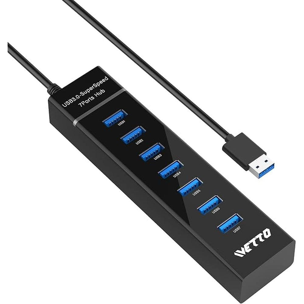 Mac Hub: IVETTO 7-Port USB 3.0 Hub – Front View