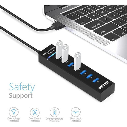 Mac Hub: IVETTO 7-Port USB 3.0 Hub – In Use