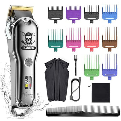 Hair Clippers: Hatteker Hair Cutting Kit Pro Cordless IPX7 – Front View