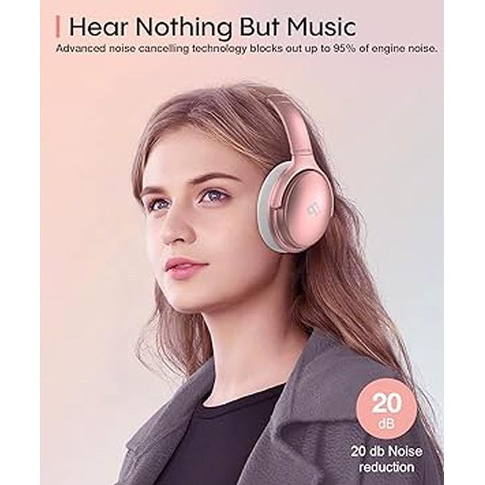 Ear Infurture: INFURTURE Rose Gold Active Noise Cancelling – Side View