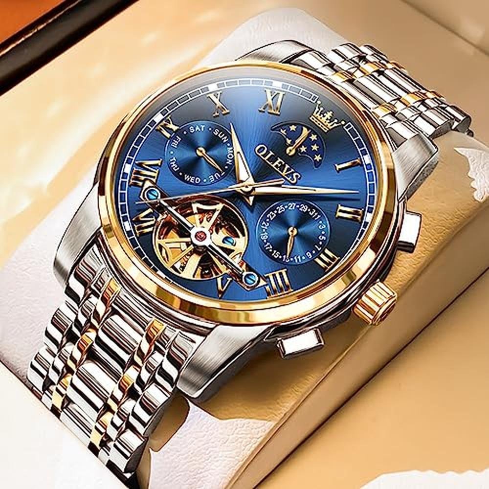 Luxury Men's Watch: OLEVS Automatic Mechanical Skeleton – Packaging