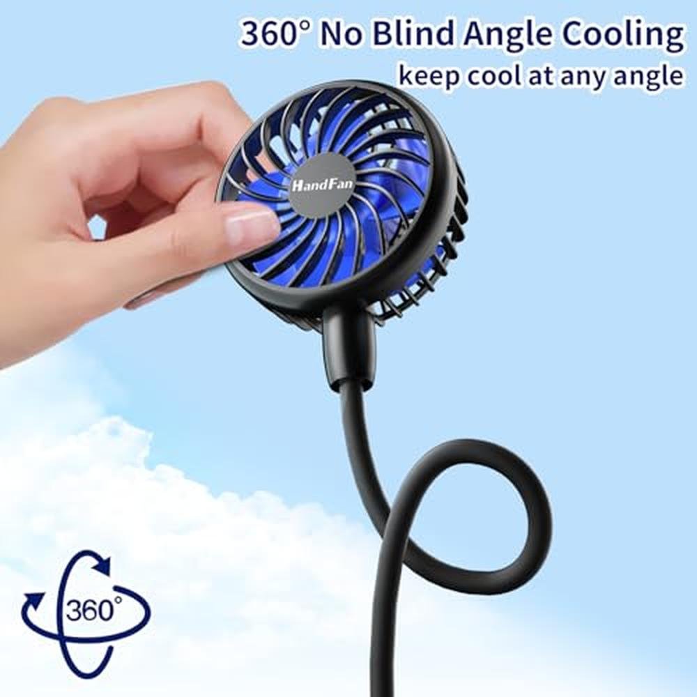 HandFan: 10000mAh Portable Neck Fan Rechargeable 48hrs – Packaging